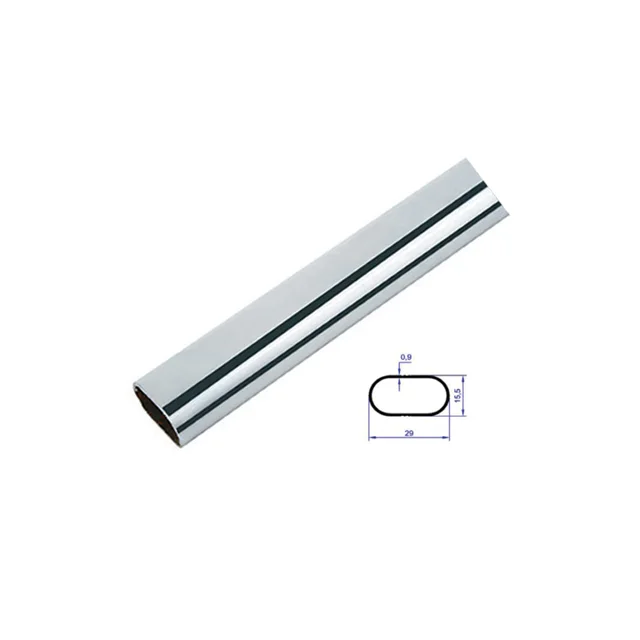 Kromajlı Oval Askı Borusu 15×30
