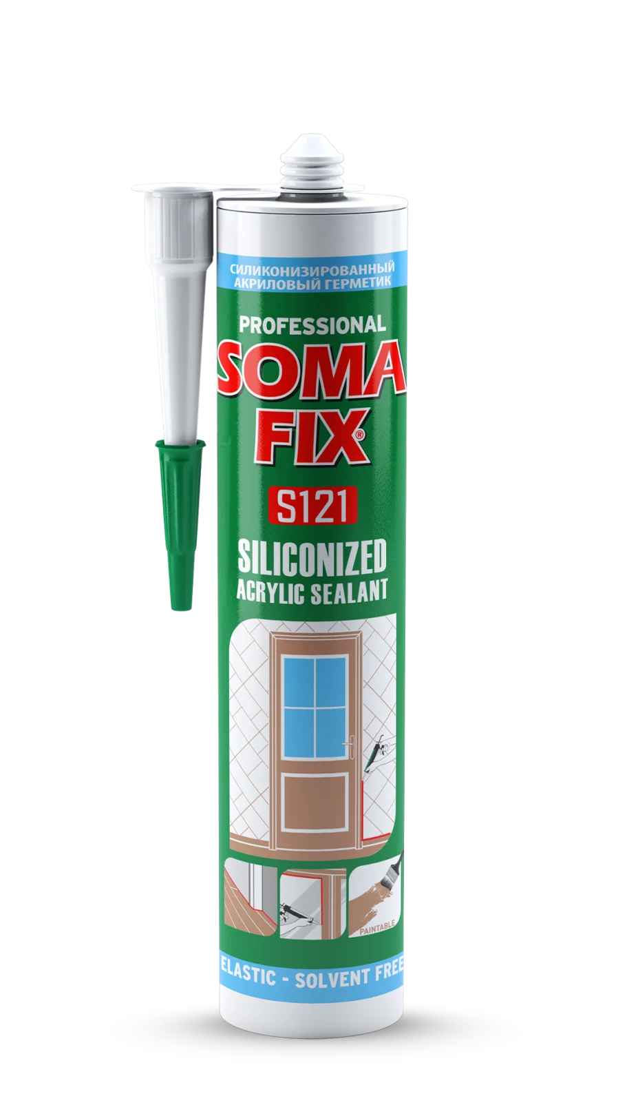 Σφραγιστικό — SOMAFIX S121 · Σιλικονούχο, Ακρυλικό