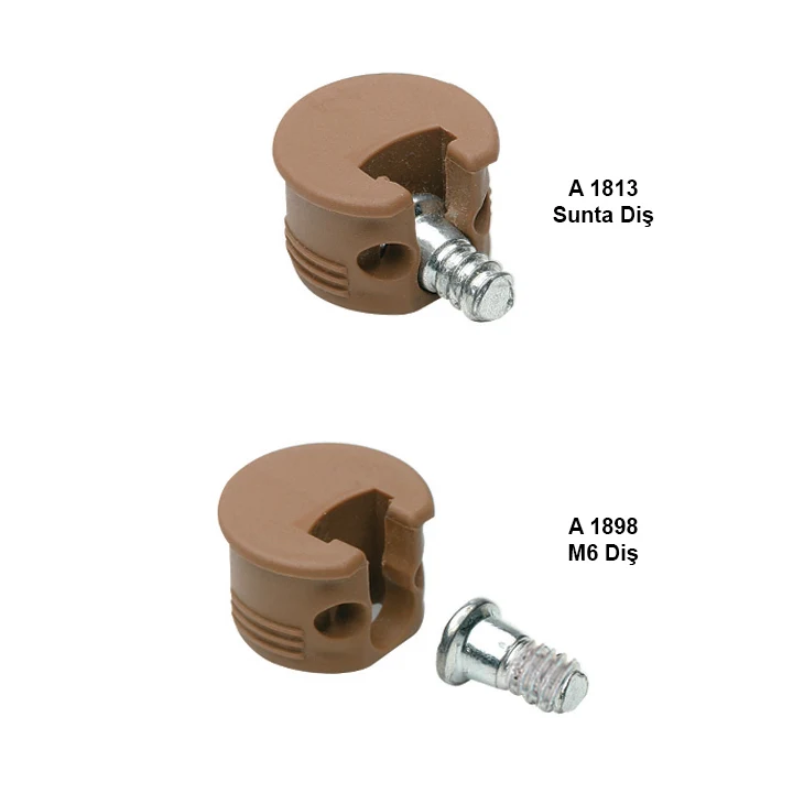 Shelf pin · Recessed