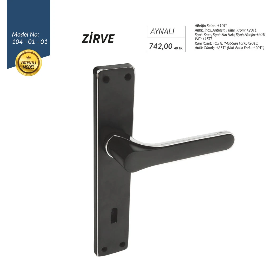 Zirve Kapı Kolu Aynalı
