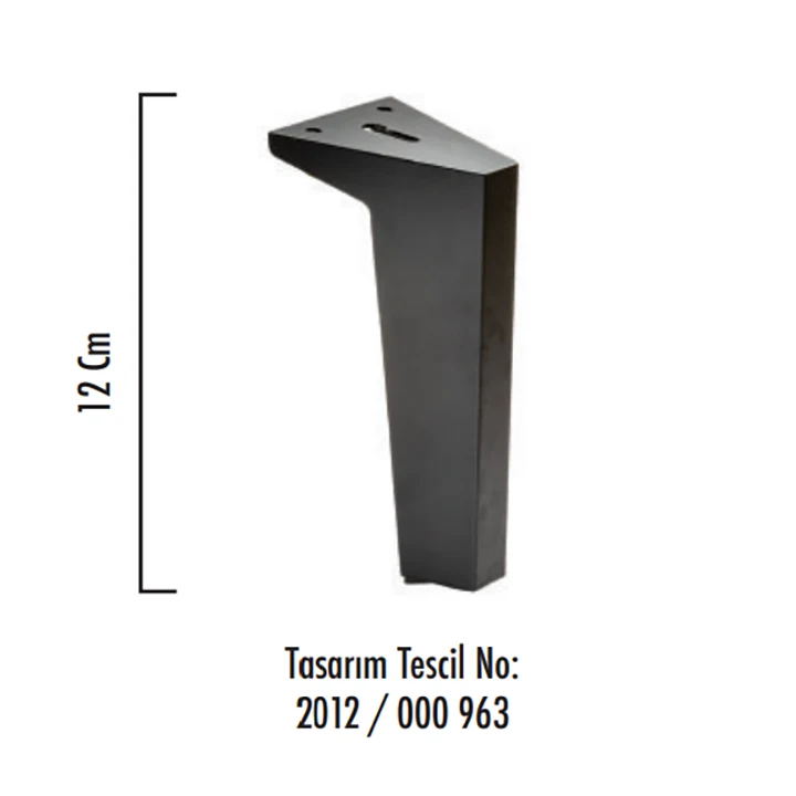 Furniture leg — Vera · 12 cm