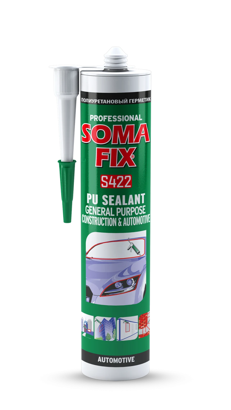 مادة سد — SOMAFIX S411 · متعدد الاستعمالات, أساس بولي يوريثان, البناء والسيارات