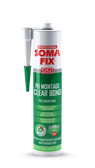 SOMAFİX POLİÜRETAN ŞEFFAF MONTAJ YAPIŞTIRICI - S150