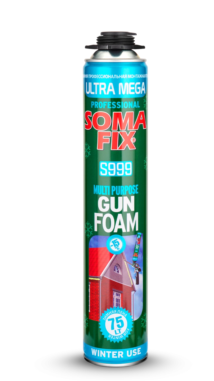 Полиуретанска пена — SOMAFIX Ultra Mega S999 · За пиштол, Зимска примена