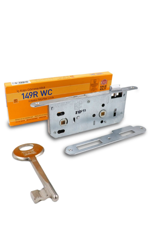 Kale 149R WC 45 mm Gömme Kapı Kilidi Oval Krom WC Kilidi